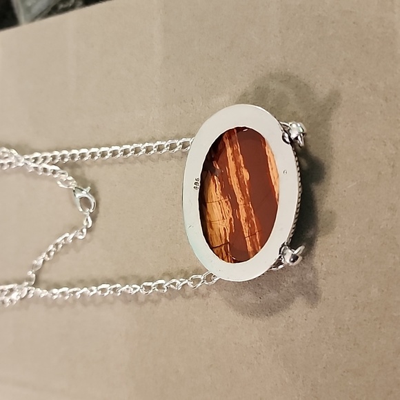 Sterling silver and snakeskin Jasper - Picture 3 of 4